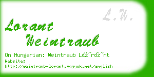 lorant weintraub business card